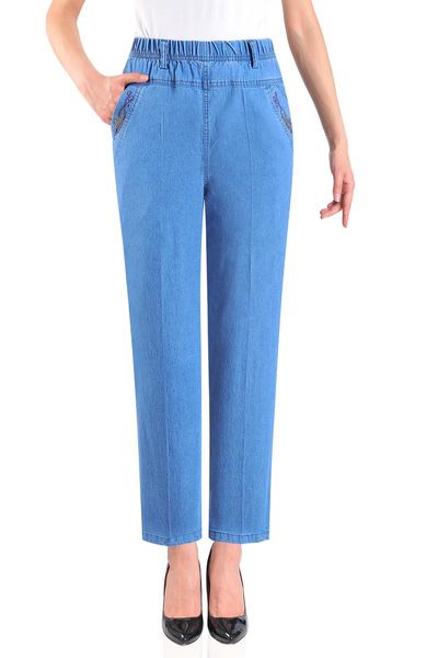 women's jeans for women casual embroidery blue denim straight pants elastic waist mom plus size 5xl
women's jeans for women casual embroidery blue denim straight pants elastic waist mom plus size 5xl