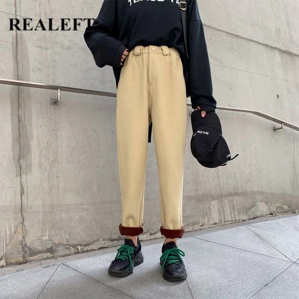 women's pants & capris realeft winter thick warm knitted harem pocket casual elastic waist trousers women loose female femme 2021, Black;white
women's pants & capris realeft winter thick warm knitted harem pocket casual elastic waist trousers women loose female femme 2021, Black;white