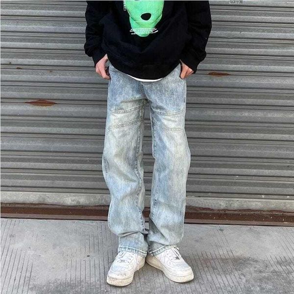 men's jeans high street style pants men cargo trousers 2021autumn winter american gothic hip-hop straight loose casual trend, Blue
men's jeans high street style pants men cargo trousers 2021autumn winter american gothic hip-hop straight loose casual trend, Blue