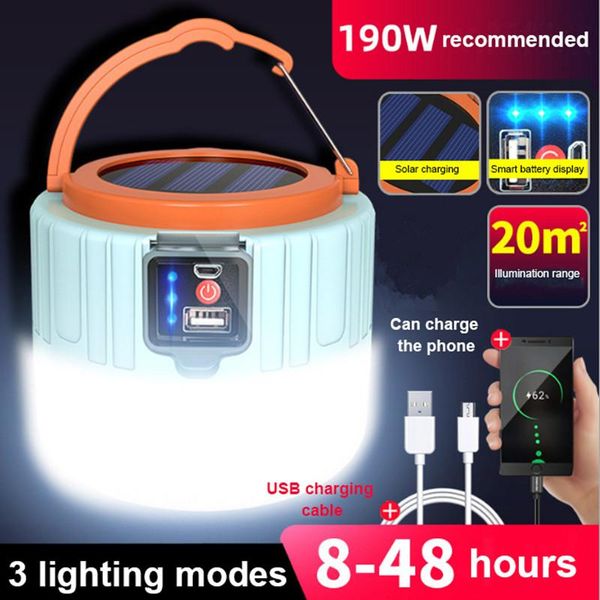 emergency lights solar led camping light usb rechargeable bulb for outdoor tent lamp portable lanterns bbq hiking 60-280w
emergency lights solar led camping light usb rechargeable bulb for outdoor tent lamp portable lanterns bbq hiking 60-280w