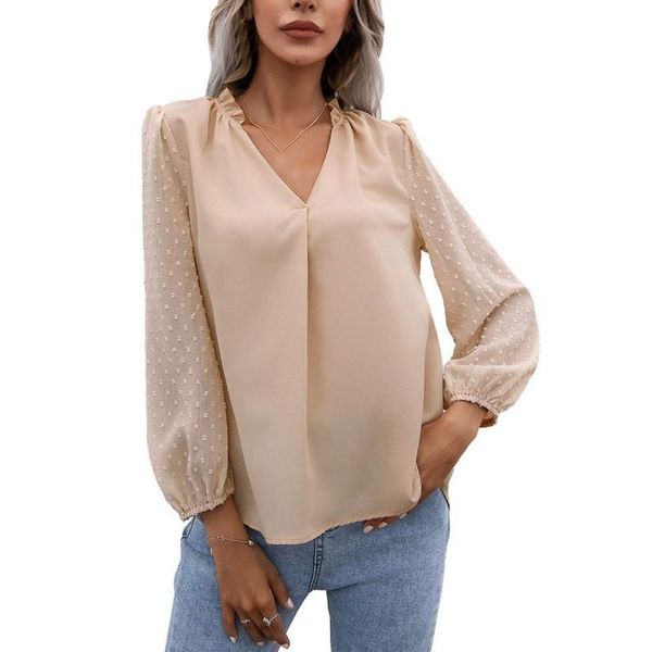 women's blouses & shirts female summer autumn bubble sleeve v-neck patchwork shirt solid color all-match blouse blusas y camisas chemis, White
women's blouses & shirts female summer autumn bubble sleeve v-neck patchwork shirt solid color all-match blouse blusas y camisas chemis, White