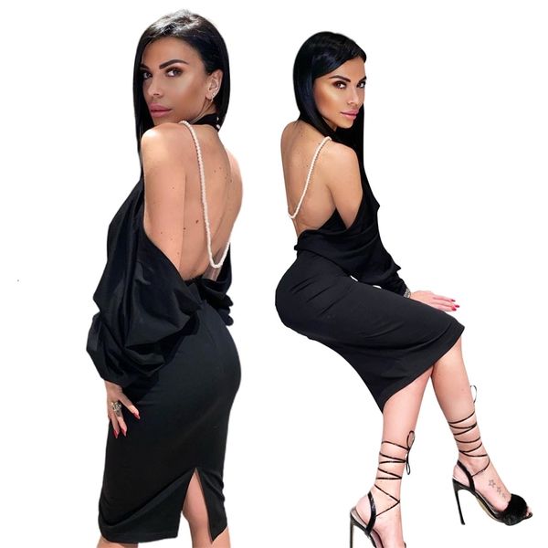 elegant lady party off the shoulder halter neck backless ruffles long sleeves fashion women pencil + back split, Black;gray
elegant lady party off the shoulder halter neck backless ruffles long sleeves fashion women pencil + back split, Black;gray