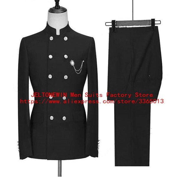 men's suits & blazers jeltoin 2021 fashion black men 2 pieces business suit blazer groomsmen formal wedding party (jacket+pants), White;black
men's suits & blazers jeltoin 2021 fashion black men 2 pieces business suit blazer groomsmen formal wedding party (jacket+pants), White;black