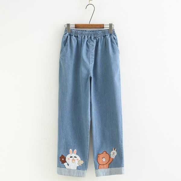 vintage mori girl jeans 2021 spring big size embroidered pockets loose pants female fashion trousers yoyikamomo women's, Blue
vintage mori girl jeans 2021 spring big size embroidered pockets loose pants female fashion trousers yoyikamomo women's, Blue