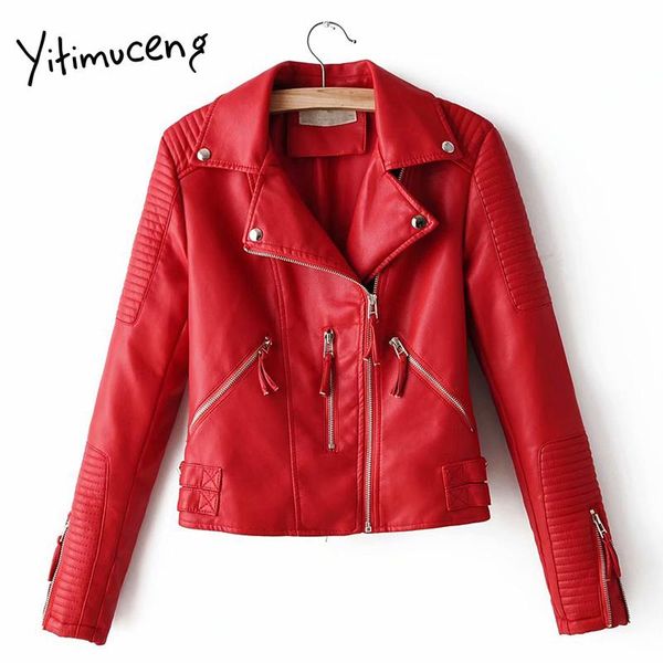 women's leather & faux yitimuceng pu jacket 2021 pockets casual autumn winter short coat female black punk style outwear women
women's leather & faux yitimuceng pu jacket 2021 pockets casual autumn winter short coat female black punk style outwear women