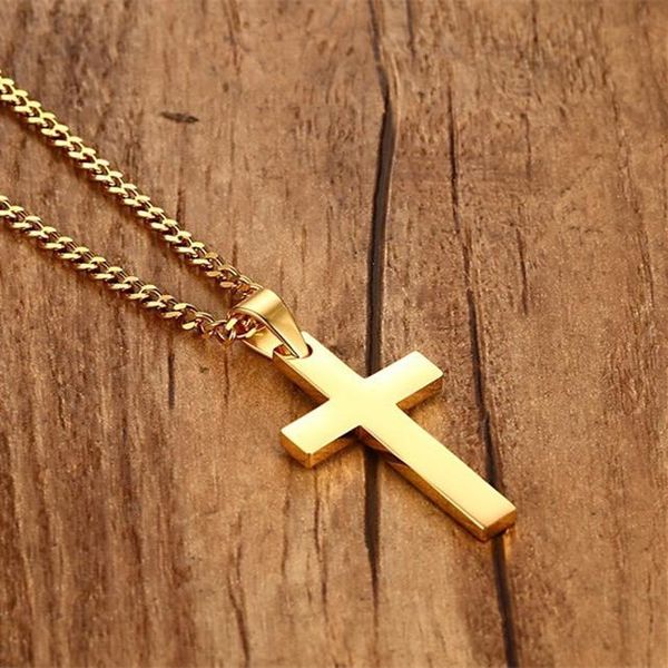 pendant necklaces fashion punk male black cross color gold stainless steel jesus necklace jewelry for cool men gift, Silver
pendant necklaces fashion punk male black cross color gold stainless steel jesus necklace jewelry for cool men gift, Silver