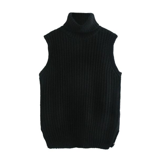 women's vests women fashion chic sleeveless sweaters casual female turtleneck vest girls streetwear, Black;white
women's vests women fashion chic sleeveless sweaters casual female turtleneck vest girls streetwear, Black;white