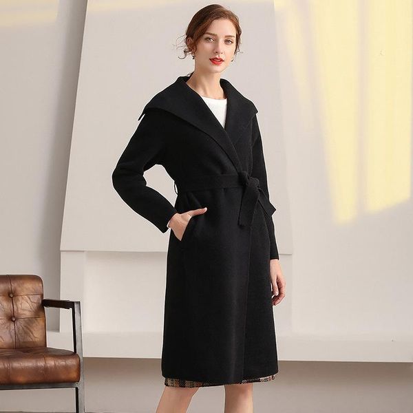 women's wool & blends knitted double-sided cloth coat whom take commuter shenzhen south oil belt temperament clothing, Black
women's wool & blends knitted double-sided cloth coat whom take commuter shenzhen south oil belt temperament clothing, Black