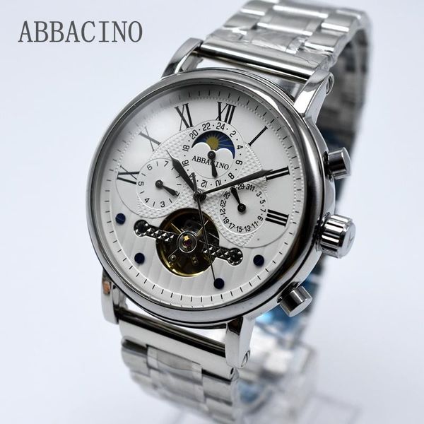 wristwatches abbacino winter 40mm luxury tourbillon skeleton automatic mechanical date mens watches stainless steel designer watch gifts, Slivery;brown
wristwatches abbacino winter 40mm luxury tourbillon skeleton automatic mechanical date mens watches stainless steel designer watch gifts, Slivery;brown