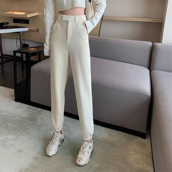 autumn and winter plush corduroy casual pants in 2021 women's & capris, Black;white
autumn and winter plush corduroy casual pants in 2021 women's & capris, Black;white