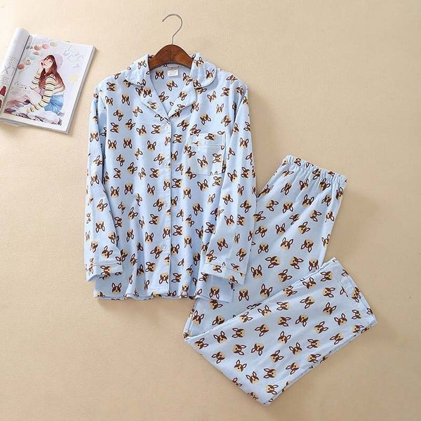 women's sleepwear autumn and winter new women full cotton pajamas set cartoon puppy printed ladies light blue turn-down collar hom, Black;red
women's sleepwear autumn and winter new women full cotton pajamas set cartoon puppy printed ladies light blue turn-down collar hom, Black;red