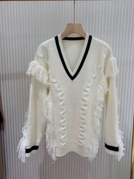 women's sweaters fashion yk12230 2021 runway luxury european design party style clothing, White;black
women's sweaters fashion yk12230 2021 runway luxury european design party style clothing, White;black