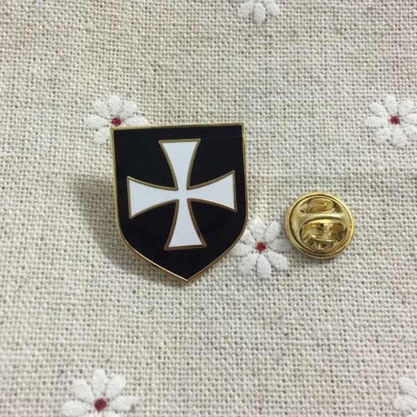 white cross black shield christian army crusader knights templar mason enamel badges masonic lapel pin and brooches, Gray
white cross black shield christian army crusader knights templar mason enamel badges masonic lapel pin and brooches, Gray
