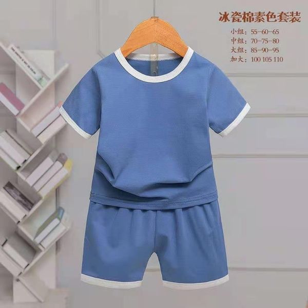 icelandic cotton solid short sleeve children home wear summer pajamas, Blue;red
icelandic cotton solid short sleeve children home wear summer pajamas, Blue;red