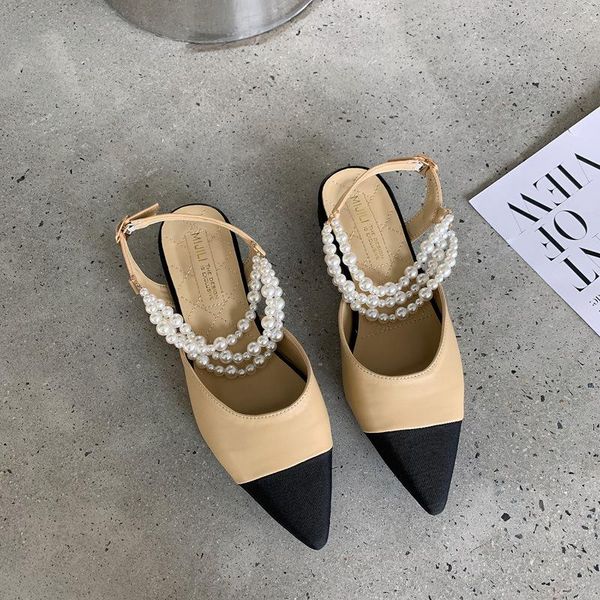 sandals female sandal low-heeled shoes with strap 2021 women's mary jane girls flat comfort pearl fashion pointed beige f, Black
sandals female sandal low-heeled shoes with strap 2021 women's mary jane girls flat comfort pearl fashion pointed beige f, Black