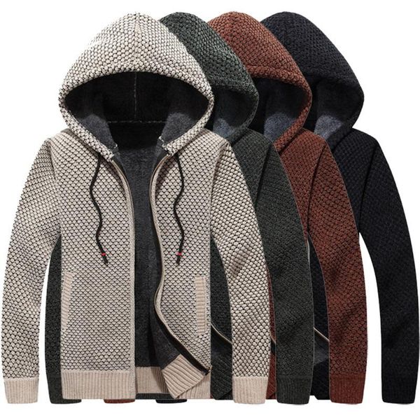 men's sweaters autumn winter men cardigan sweater with thick wool and hoodie casual warm coat jacket size -3xl, White;black
men's sweaters autumn winter men cardigan sweater with thick wool and hoodie casual warm coat jacket size -3xl, White;black