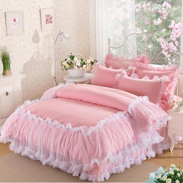 bedding sets korean pink lace bedspread set 4pcs romantic princess bedclothes bed cotton duvet covers skirt king size
bedding sets korean pink lace bedspread set 4pcs romantic princess bedclothes bed cotton duvet covers skirt king size
