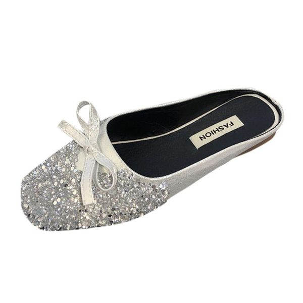 slippers sagace fashion woman summer 2021 women's solid color trend sequin bow square head flat, Black
slippers sagace fashion woman summer 2021 women's solid color trend sequin bow square head flat, Black
