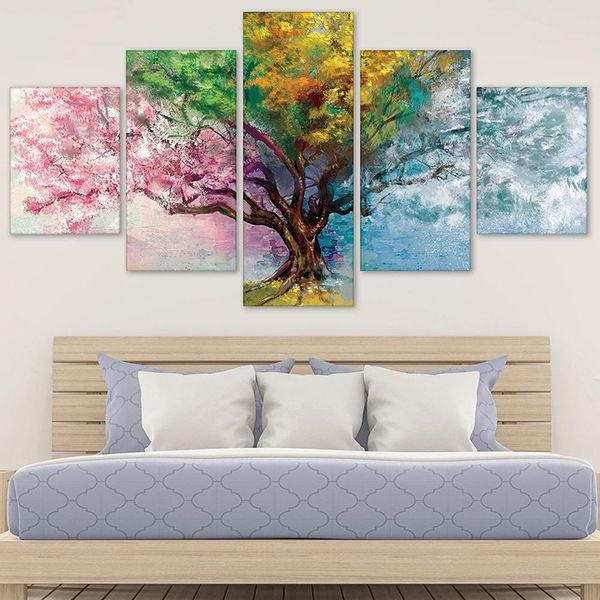 abstract art 5 panels four season tree posters landscape pictures canvas prints painting wall art for living room bedroom modern home decor
abstract art 5 panels four season tree posters landscape pictures canvas prints painting wall art for living room bedroom modern home decor