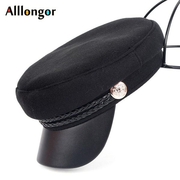 berets fashion 2021 winter black pu leather military cap women beret sboy sailor hats flat female travel cadet hat captain, Blue;gray
berets fashion 2021 winter black pu leather military cap women beret sboy sailor hats flat female travel cadet hat captain, Blue;gray