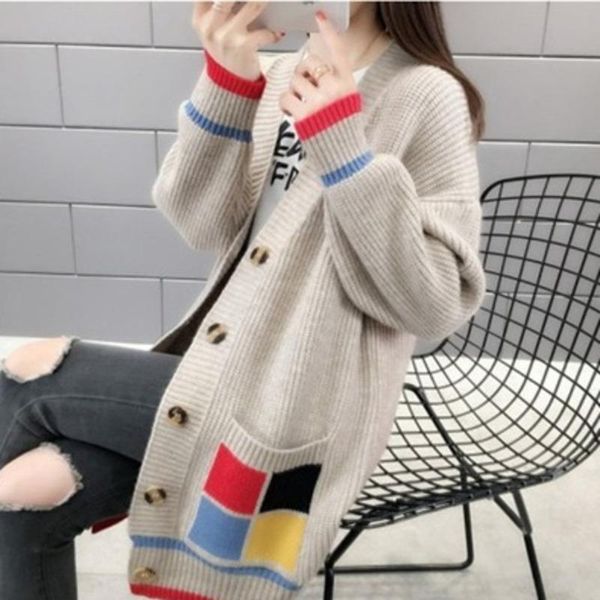 women's knits & tees spring autumn 2021 europe sweater fashion jacket loose cardigan clothing temperament commute sweet, White
women's knits & tees spring autumn 2021 europe sweater fashion jacket loose cardigan clothing temperament commute sweet, White