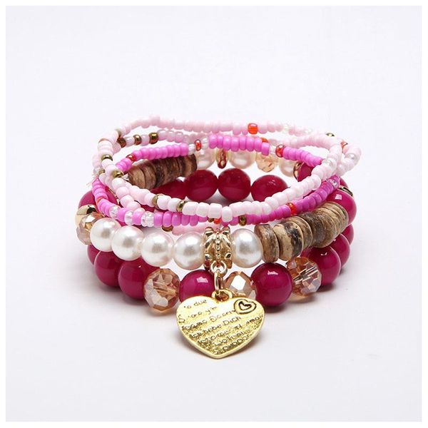 bangle losodo european and american retro personality wild multi-layer rice bead bracelet bohemian hand-woven heart-shaped, Black
bangle losodo european and american retro personality wild multi-layer rice bead bracelet bohemian hand-woven heart-shaped, Black