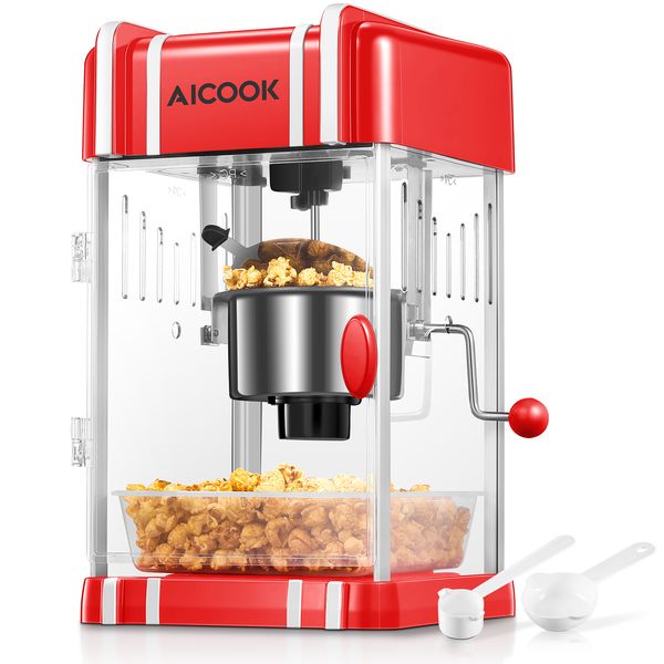popcorn maker, oil theater style 3-ounce popper with non-stick kettle, retro light, pourable handle
popcorn maker, oil theater style 3-ounce popper with non-stick kettle, retro light, pourable handle