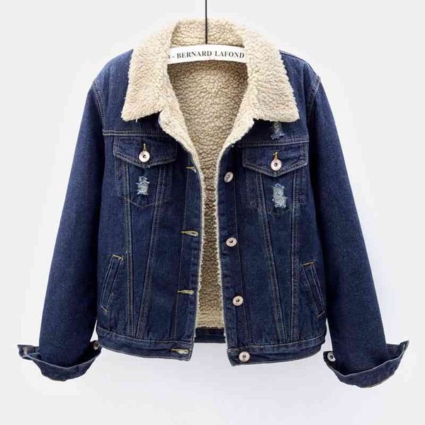jacket winter fashion thick lamb fur liner denim jacket coat women slim casual short jeans jackets vintage frayed blue outerwear female, Black;brown
jacket winter fashion thick lamb fur liner denim jacket coat women slim casual short jeans jackets vintage frayed blue outerwear female, Black;brown