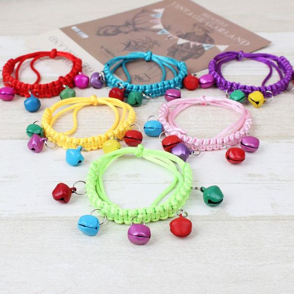 2pcs cat collar bell sound ring hand-woven multiple bells position small dog collars & leads
2pcs cat collar bell sound ring hand-woven multiple bells position small dog collars & leads