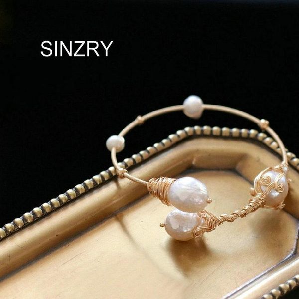 original handmade gold color baroque freshwater pearl wire kinking charm cuff bangles lady personality jewelry accessory bangle, Black
original handmade gold color baroque freshwater pearl wire kinking charm cuff bangles lady personality jewelry accessory bangle, Black