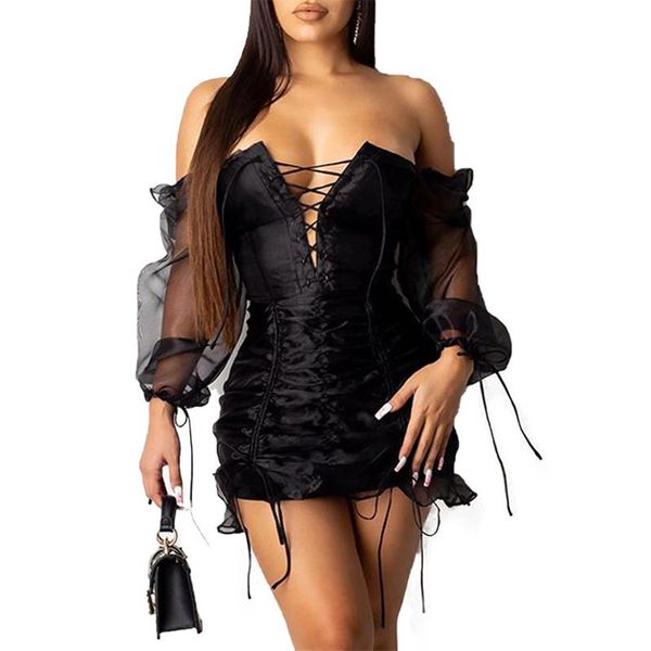 casual dresses women's off-shoulder dress fashion strapless long sleeve bodycon tight high waist lace-up mini, Black;gray
casual dresses women's off-shoulder dress fashion strapless long sleeve bodycon tight high waist lace-up mini, Black;gray