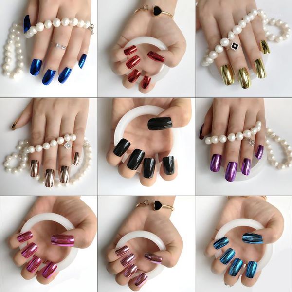 colors mirror reflection false nail gloss art metal super long solid and sticker 24pcs/kit s261, Red;gold
colors mirror reflection false nail gloss art metal super long solid and sticker 24pcs/kit s261, Red;gold