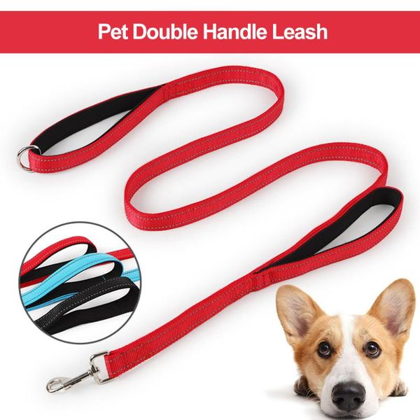 dog collars & leashes two handle leash durable safety nylon reflective heavy duty medium large pet training walking lead 140cm
dog collars & leashes two handle leash durable safety nylon reflective heavy duty medium large pet training walking lead 140cm
