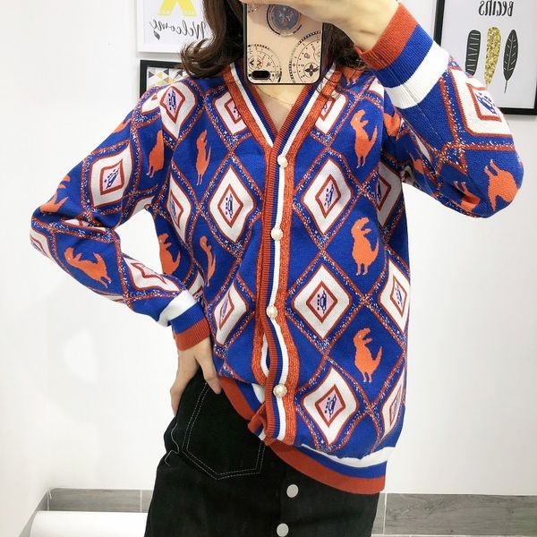 knits blue argyle autumn winter thick women lurex v-neck hit colors plaid jacquard knitted cardigan, White
knits blue argyle autumn winter thick women lurex v-neck hit colors plaid jacquard knitted cardigan, White