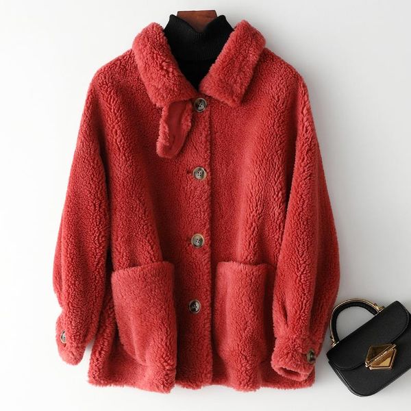women's fur & faux real coat female sheep shearling korean jackets 2021 autumn winter jacket women 100% wool coats abrigo mujer my, Black
women's fur & faux real coat female sheep shearling korean jackets 2021 autumn winter jacket women 100% wool coats abrigo mujer my, Black