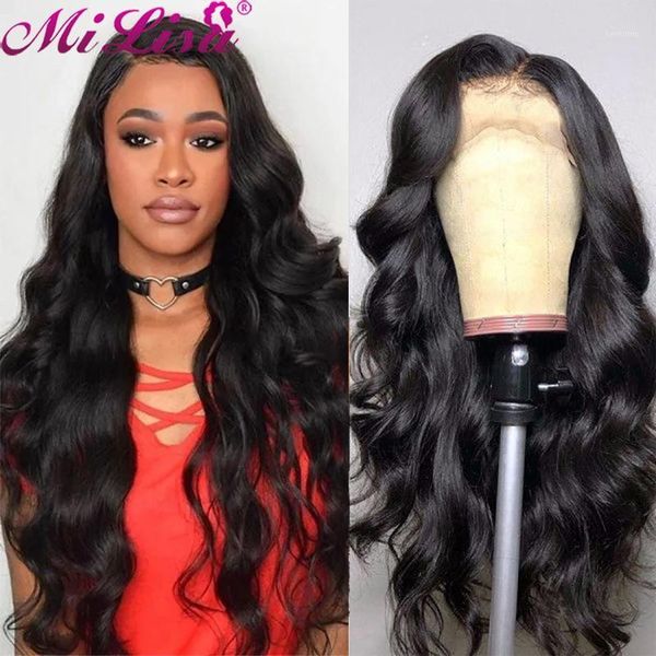 13x4 lace front wig mi lisa body wave for black women pre plucked 100% human hair brazilian 30 inch wave1, Black;brown
13x4 lace front wig mi lisa body wave for black women pre plucked 100% human hair brazilian 30 inch wave1, Black;brown