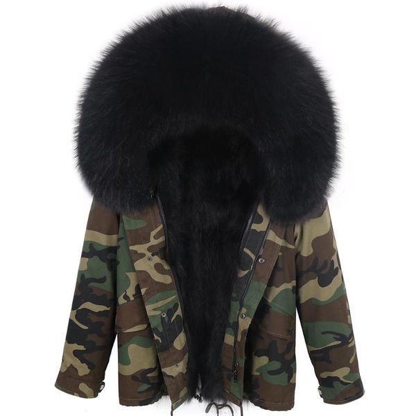 women's fur & faux 2021 winter camouflage jacket women natural real collar loose short parkas big fashion outerwear detachable, Black
women's fur & faux 2021 winter camouflage jacket women natural real collar loose short parkas big fashion outerwear detachable, Black