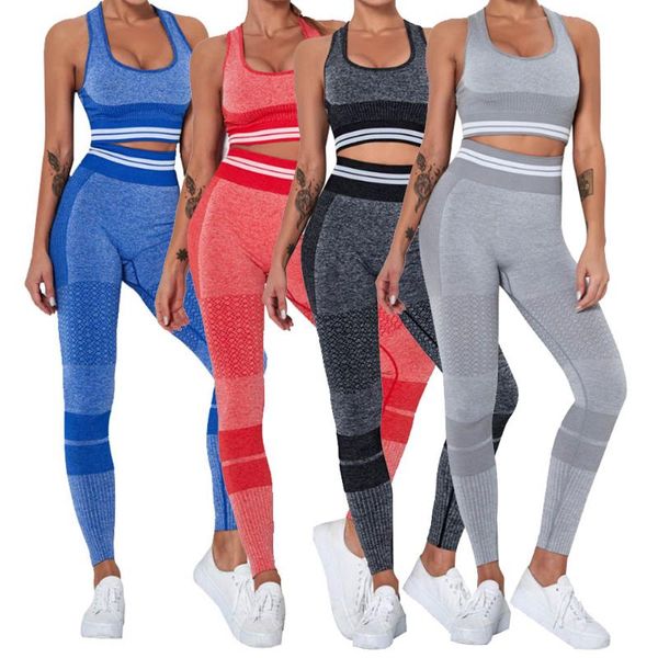 knitted seamless yoga suit tracksuit women two piece set leggings sports bra pants woman fitness workout clothes athletic wear outfits, White;red
knitted seamless yoga suit tracksuit women two piece set leggings sports bra pants woman fitness workout clothes athletic wear outfits, White;red