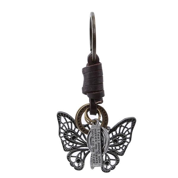 keychains butterfly pendant metal leather key rings creative openwork weaving car decoration, Silver
keychains butterfly pendant metal leather key rings creative openwork weaving car decoration, Silver