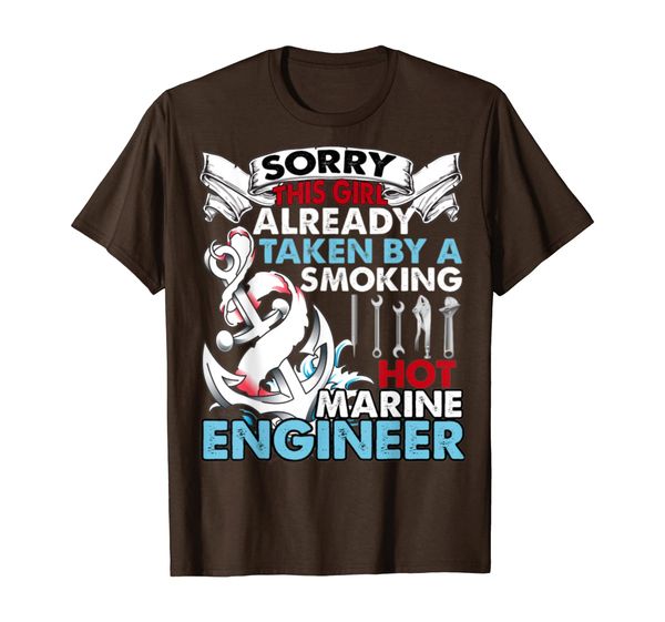 a smoking marine engineer t shirt, White;black 
a smoking marine engineer t shirt, White;black