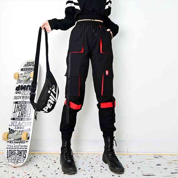 workwear black cargo autumn winter women pant thickened high waist casual sports loose straight trousers, Black;white
workwear black cargo autumn winter women pant thickened high waist casual sports loose straight trousers, Black;white