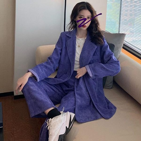 women's tracksuits hi girl women boho blazer suit spring blue corduroy + long wide leg pant 2pcs set chic casual outfit female, Gray
women's tracksuits hi girl women boho blazer suit spring blue corduroy + long wide leg pant 2pcs set chic casual outfit female, Gray