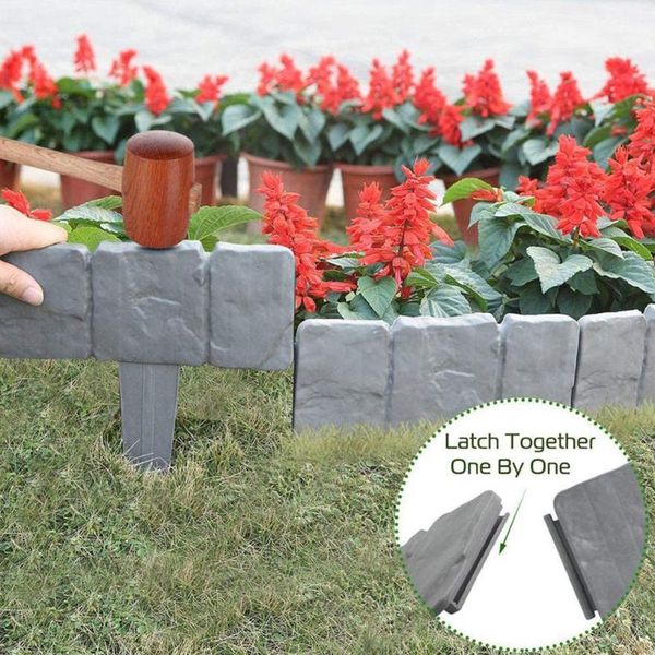 fencing, trellis & gates 10pcs grey plastic garden lawn edging diy decorative flower grass bed border simulation stone effect palisade fence
fencing, trellis & gates 10pcs grey plastic garden lawn edging diy decorative flower grass bed border simulation stone effect palisade fence
