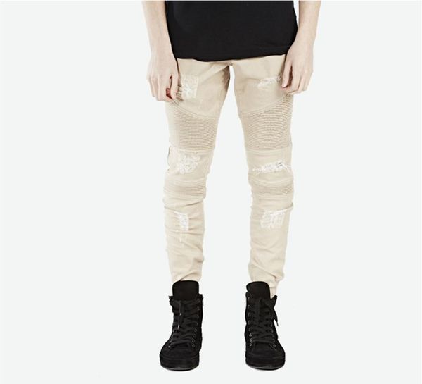 men's jeans men black ripped skinny hip hop swag denim scratched biker joggers pants designer trousers, Blue
men's jeans men black ripped skinny hip hop swag denim scratched biker joggers pants designer trousers, Blue