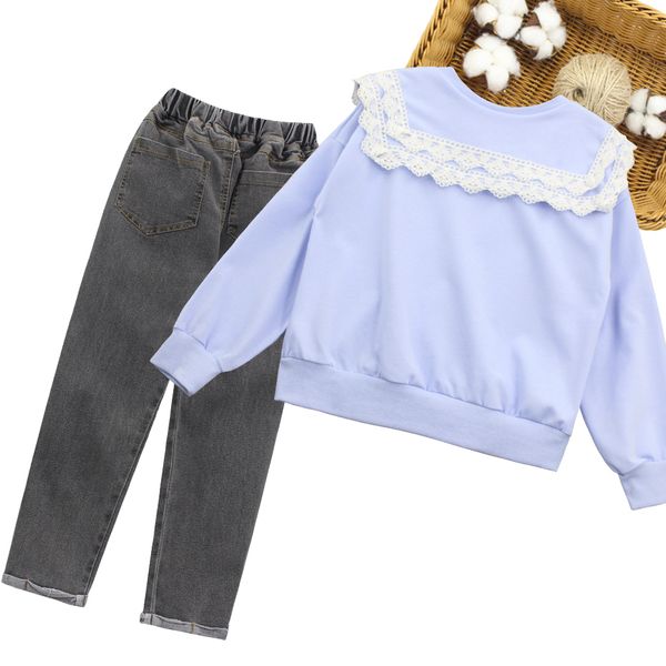 kids clothes girls lace suit for girls letter hoodies + jeans outfits for girls casual style childrens clothes 6 8 10 12 14, White
kids clothes girls lace suit for girls letter hoodies + jeans outfits for girls casual style childrens clothes 6 8 10 12 14, White