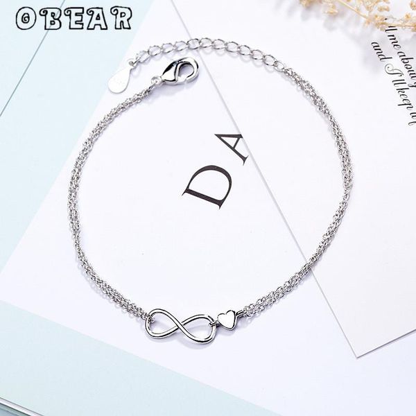 link, chain obear fashion korean double layer bow bracelet for women minimalism silver plated friendship jewelry gift, Black
link, chain obear fashion korean double layer bow bracelet for women minimalism silver plated friendship jewelry gift, Black