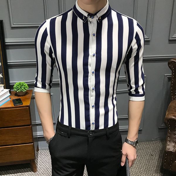 t shirts fashioned men's 2021 summer of striped men half-sleeve formal wear business social shirt club tuxedo 5xl-s kav9, White;black
t shirts fashioned men's 2021 summer of striped men half-sleeve formal wear business social shirt club tuxedo 5xl-s kav9, White;black