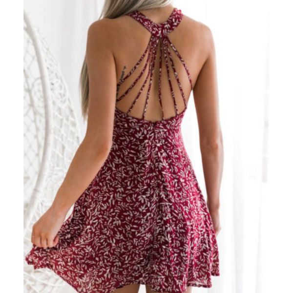 summer women's casual sleeveless halter neck backless floral print short dress 2021 fashion street beach vacation sundress dresses, Black;gray
summer women's casual sleeveless halter neck backless floral print short dress 2021 fashion street beach vacation sundress dresses, Black;gray
