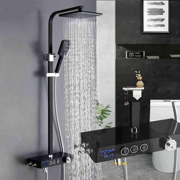 other faucets, showers & accs luxury matte black bathroom thermostatic faucet set white bathtub mixer tap 3-way mixe 040z
other faucets, showers & accs luxury matte black bathroom thermostatic faucet set white bathtub mixer tap 3-way mixe 040z