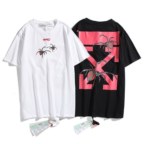 fashion brand off style red arrstyle spider print short sleeve t-shirt european loose size men's and women's sleeves, White;black
fashion brand off style red arrstyle spider print short sleeve t-shirt european loose size men's and women's sleeves, White;black